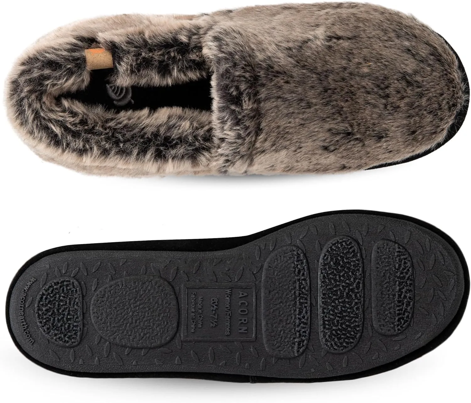Acorn Womens Moc Slippers with Comfortable Cloud-Like Feel, Soft and Cozy Uppers and Non-Slip Sole