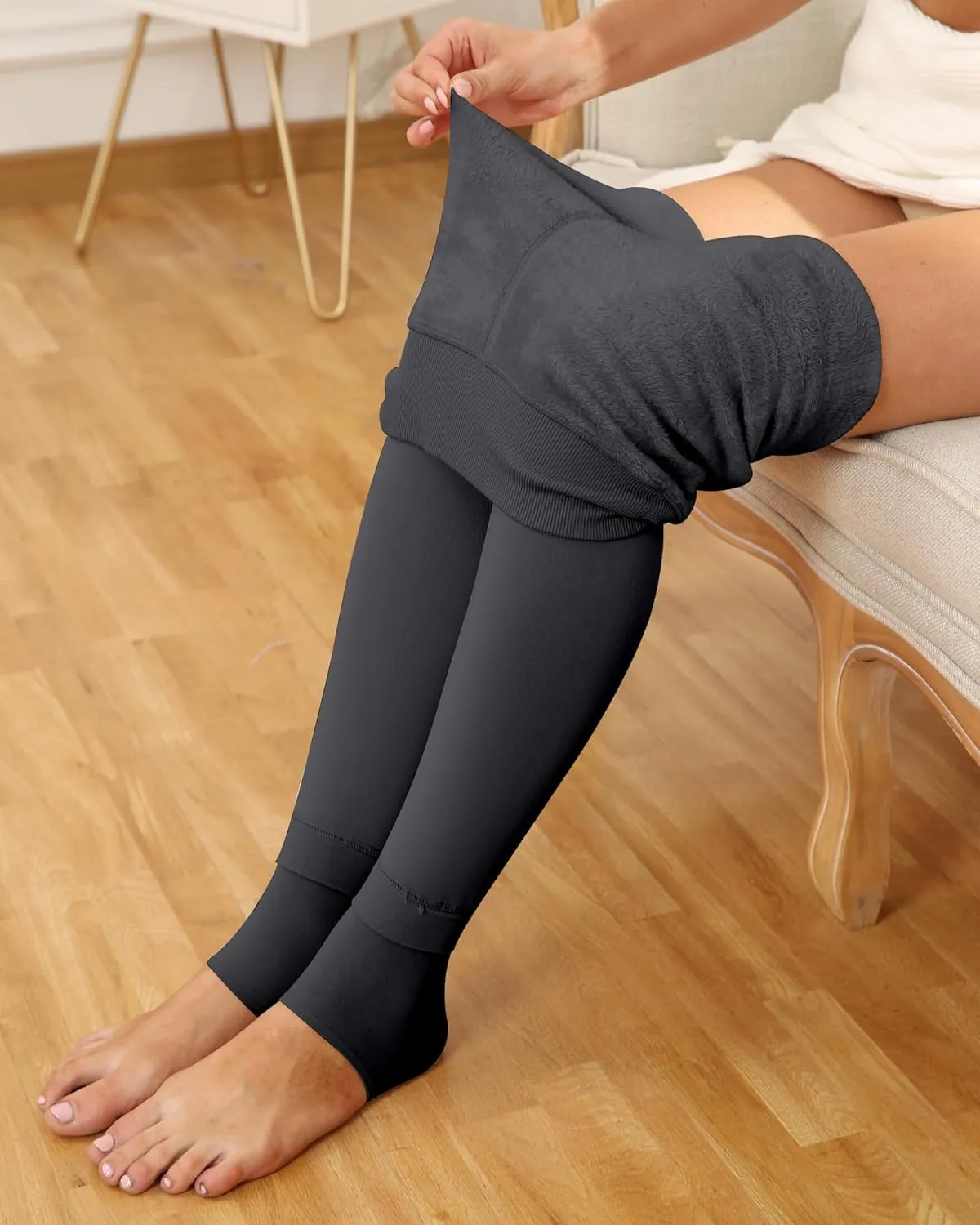 ATHVOTAR Fleece Lined Winter Warm Leggings for Women Thick Thermal Velvet Tights