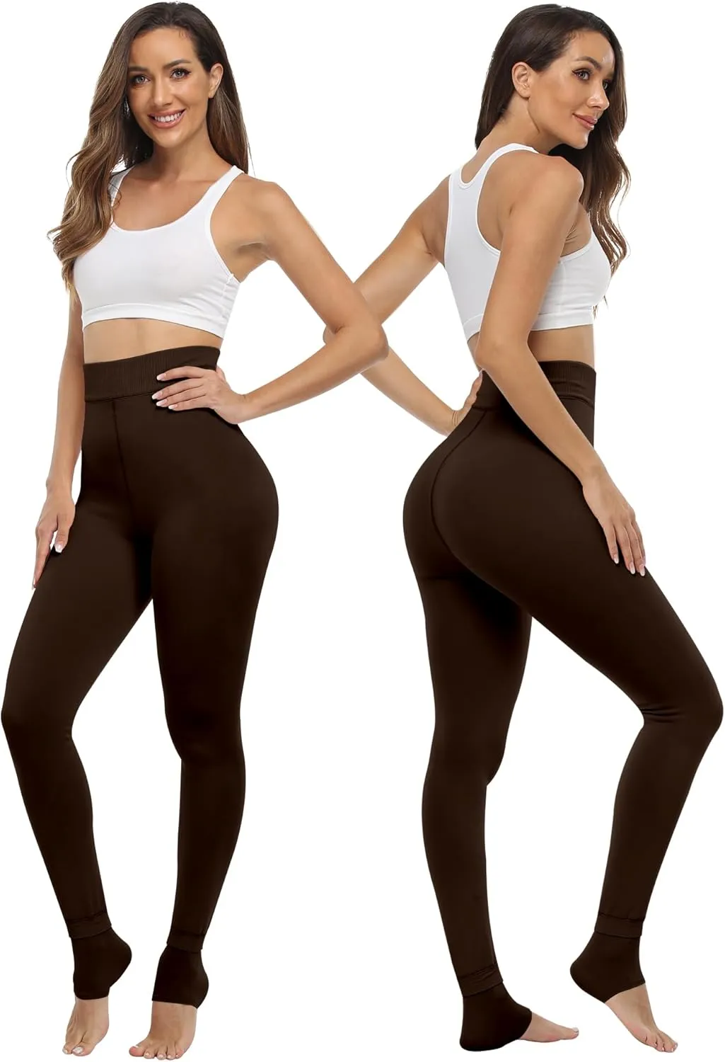ATHVOTAR Fleece Lined Winter Warm Leggings for Women Thick Thermal Velvet Tights