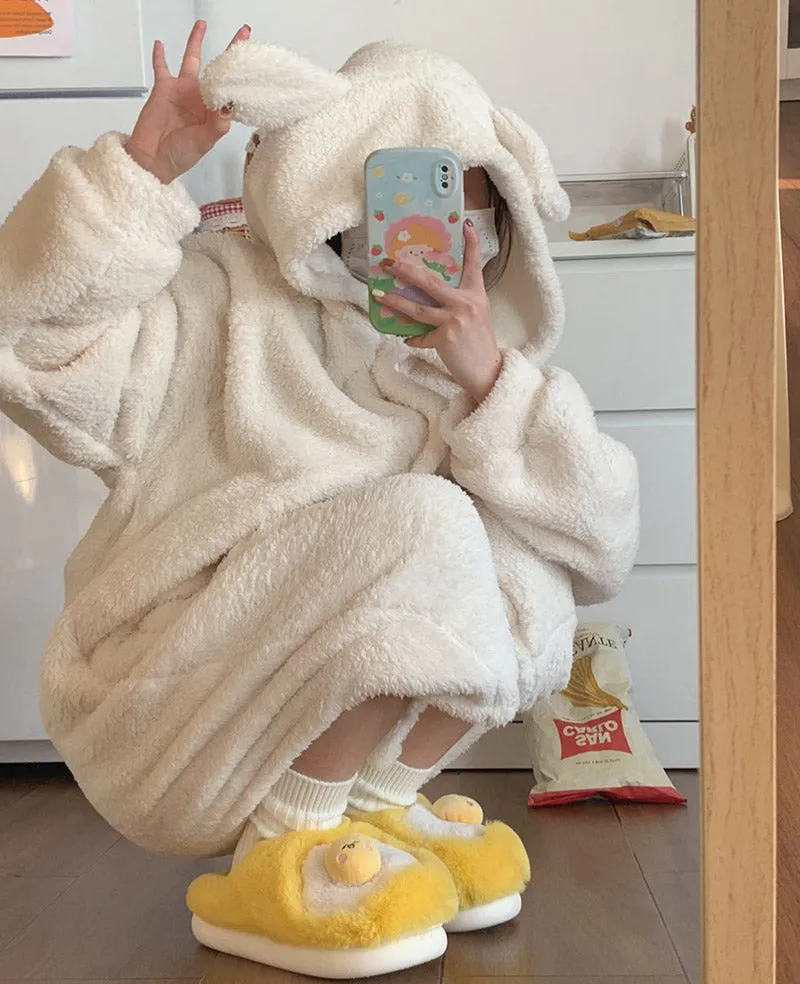 Cute Egg Plush Slippers