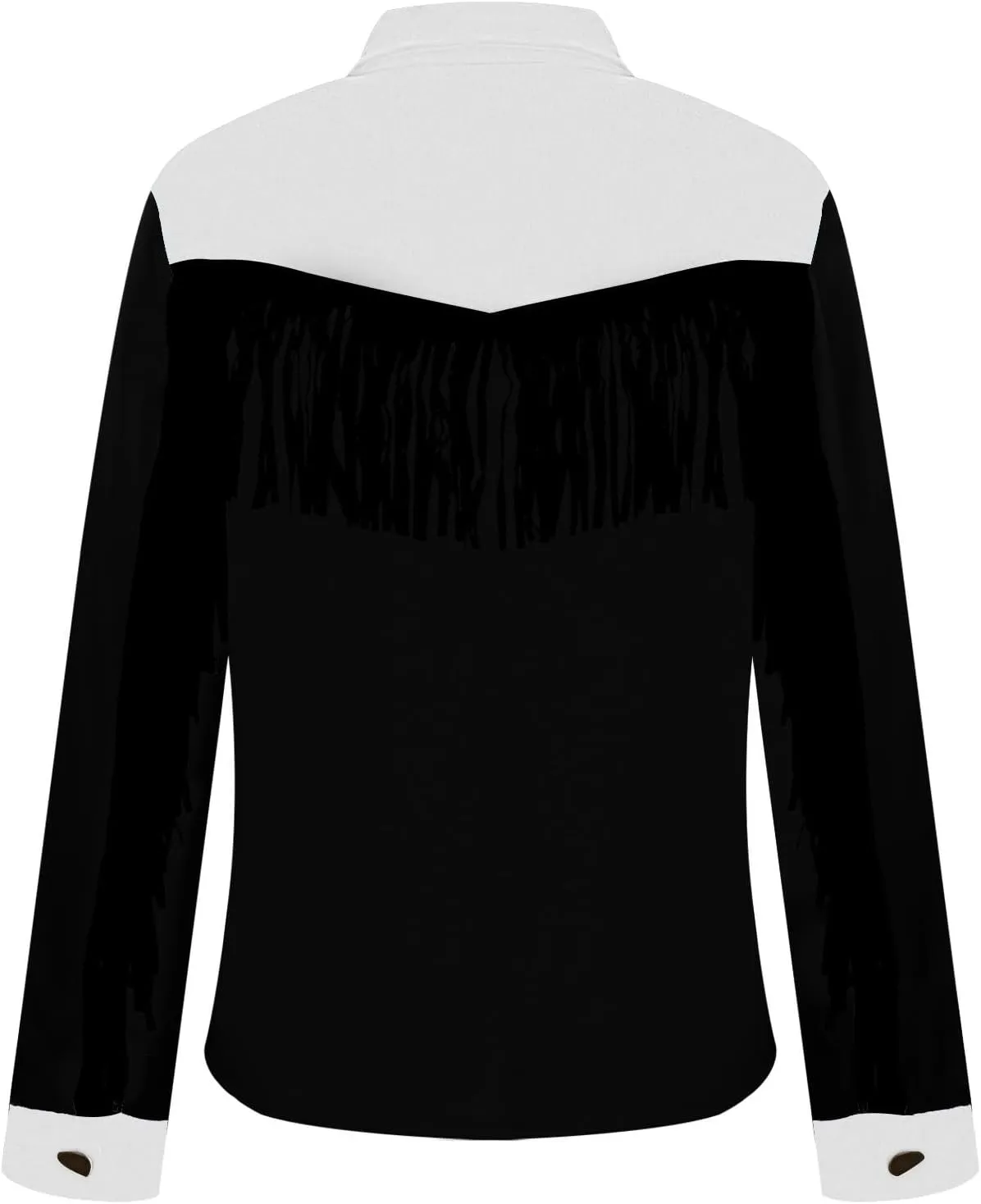 HGps8w Women's Fringe Jackets Fashion Color Block Tassel Motorcycle Cropped Coats Retro Cowgirl Cardigan Outerwear