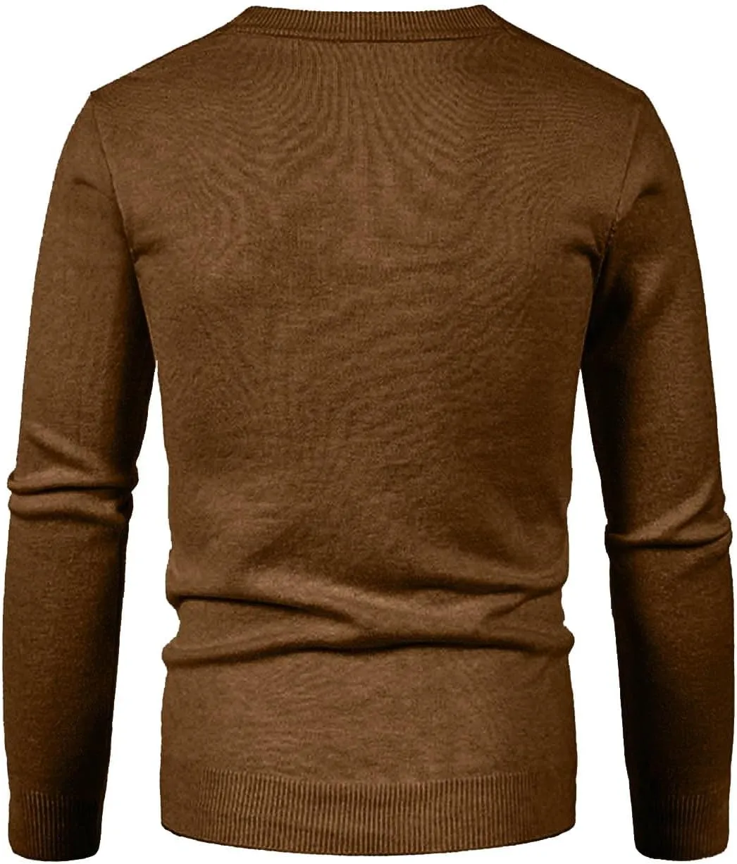 Men's Cardigan Sweaters Button Down Knit Sweater Long Sleeve V Neck Cardigan Slim Fit Cardigan Sweaters Winter Outfits