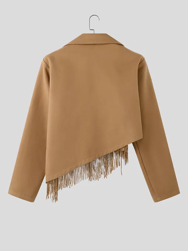 Mens Fringe Panel Long-Sleeve Jacket SKUK89041