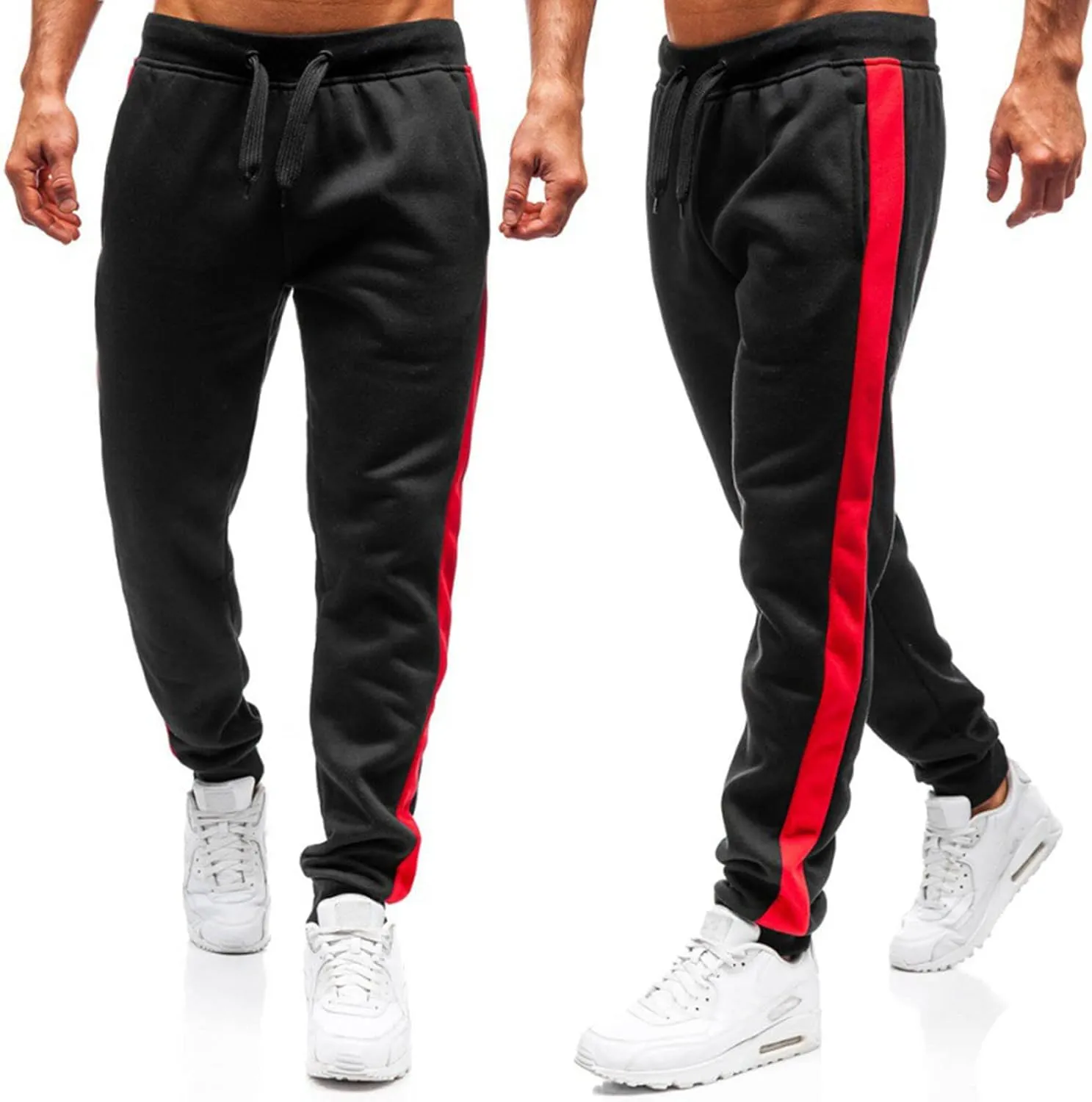 Mens Sweatpants Pants Hiking Ripstop Cargo Pants Relaxed Fit Cargo Pant Men's Drawstring Waist Side Pocket Straight