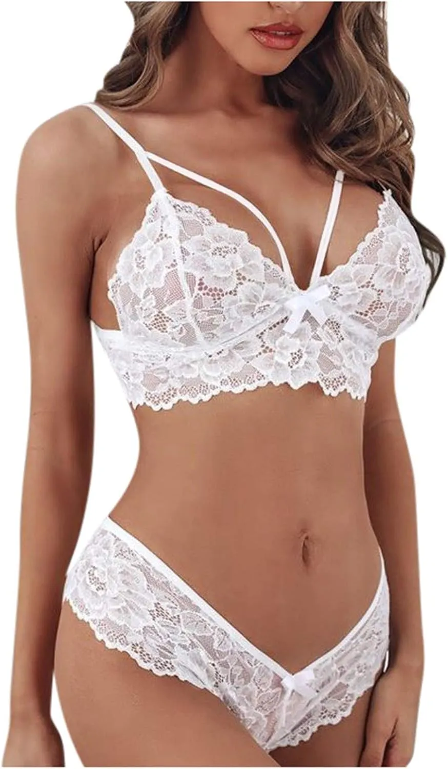 Sex Outfits For Women Bra Women Corset Bralette Two Piece Lingerie Lace Plus Plus Size Lingerie