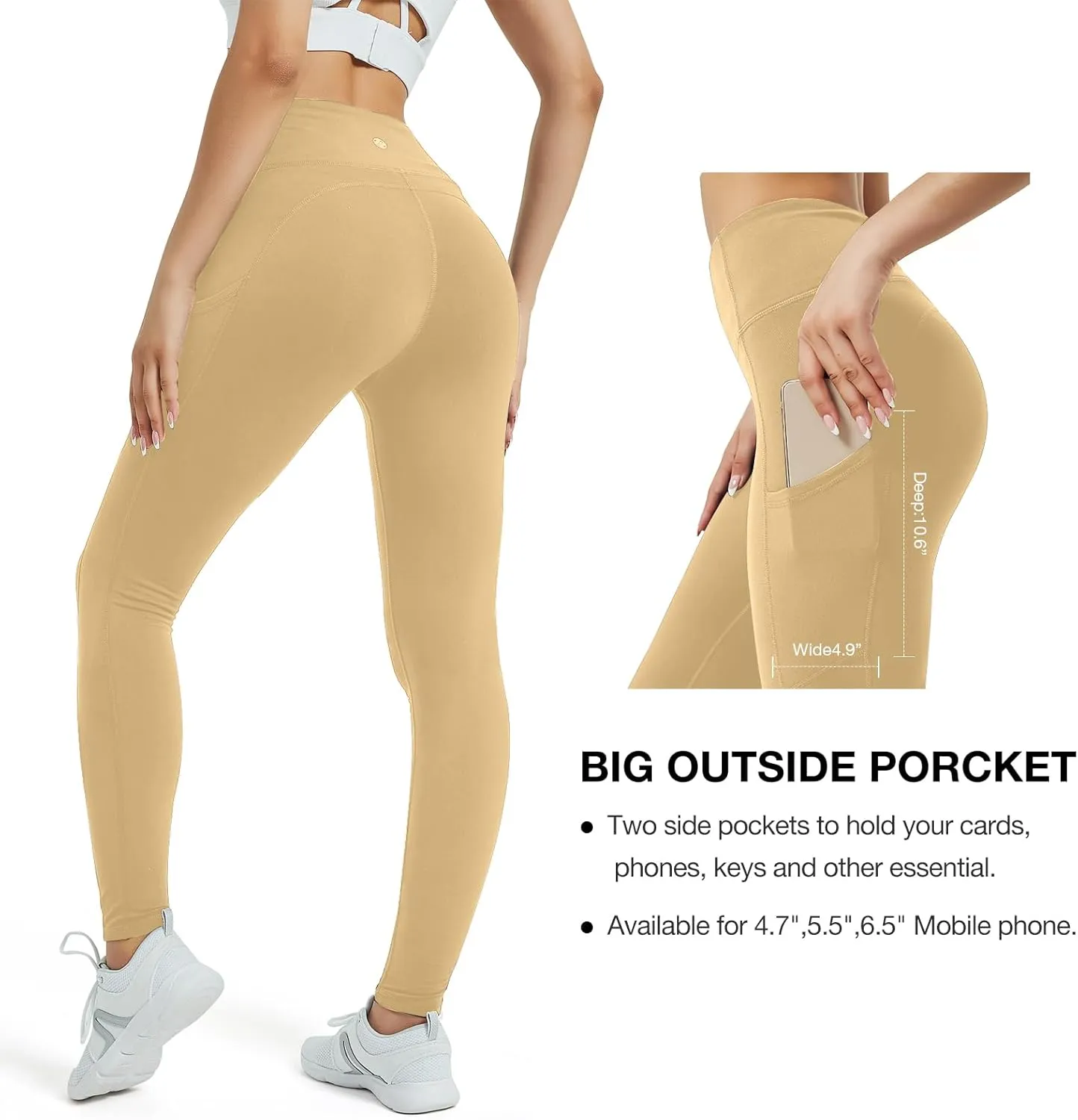 SP3LOPS Fleece Lined Leggings Women,Waterproof Winter Thermal Leggings for Women, Thick Warm Lined Yoga Pant Pockets