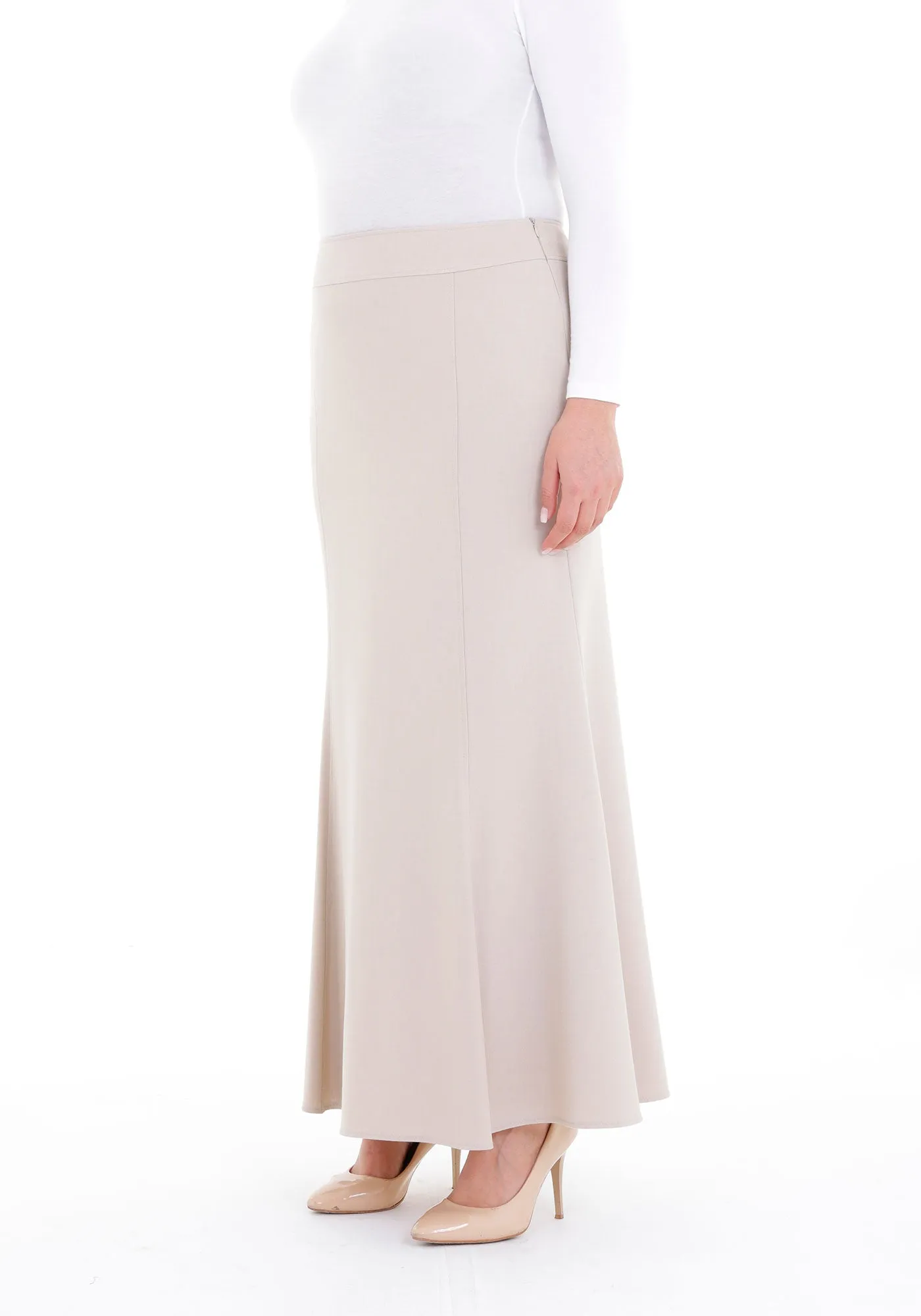 Stone Fishtail Maxi Skirt | Regular & Plus Size