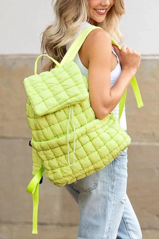 Stylish Chic Quilted Puffer Fashion Bag Backpack