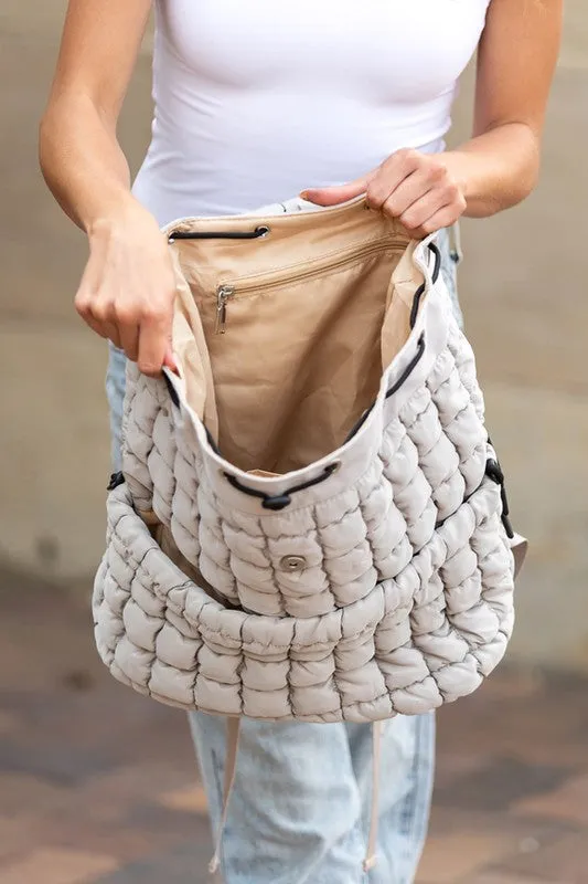 Stylish Chic Quilted Puffer Fashion Bag Backpack