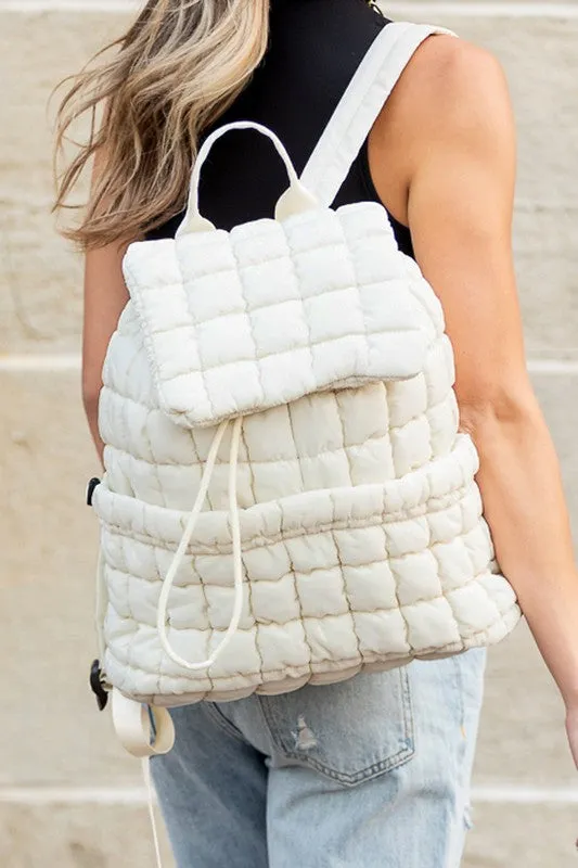 Stylish Chic Quilted Puffer Fashion Bag Backpack