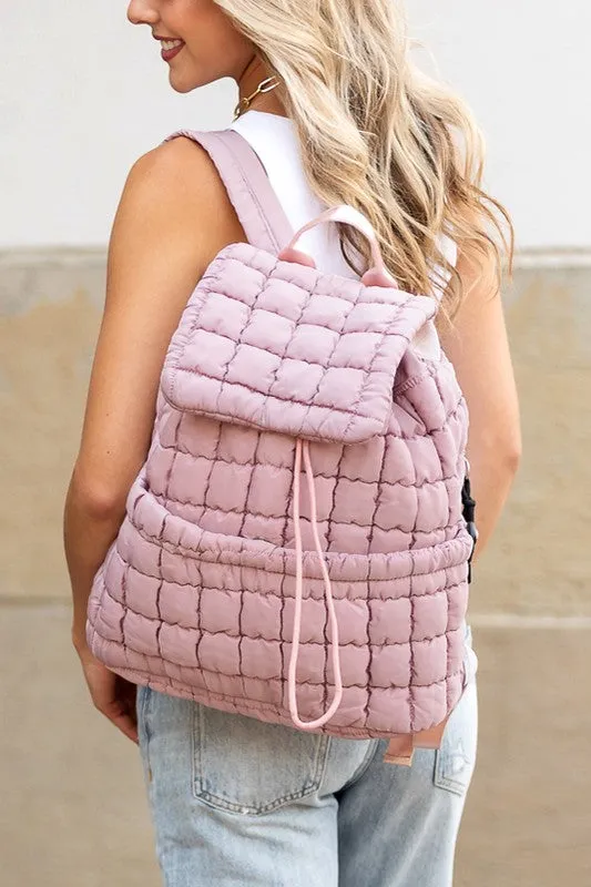Stylish Chic Quilted Puffer Fashion Bag Backpack