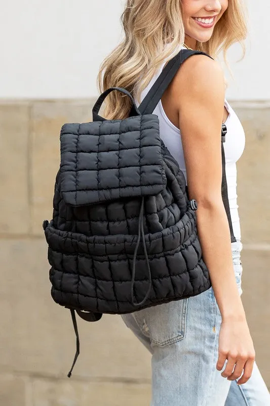 Stylish Chic Quilted Puffer Fashion Bag Backpack