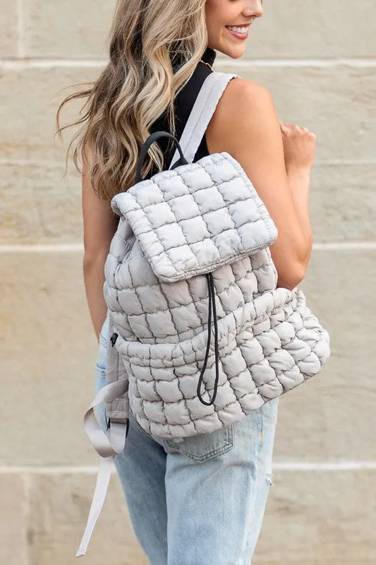 Stylish Chic Quilted Puffer Fashion Bag Backpack
