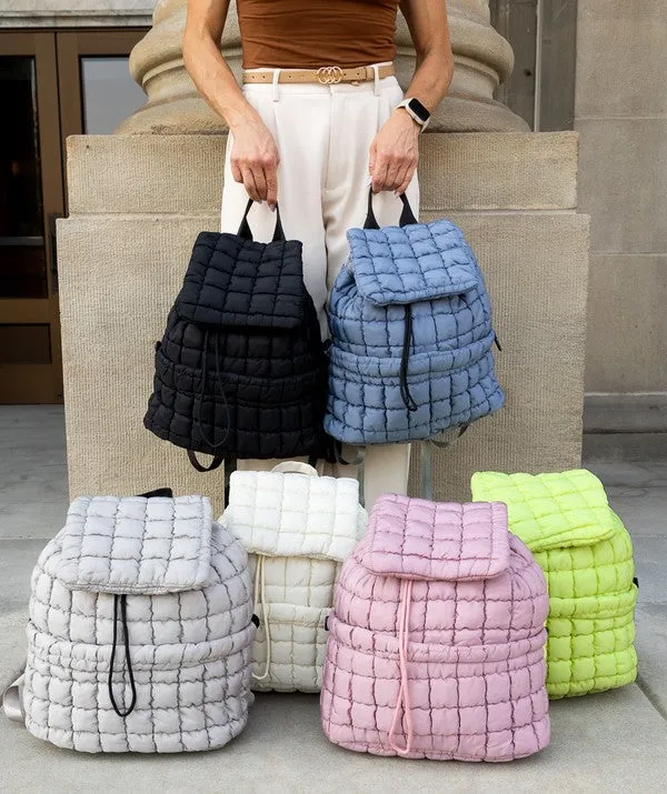 Stylish Chic Quilted Puffer Fashion Bag Backpack