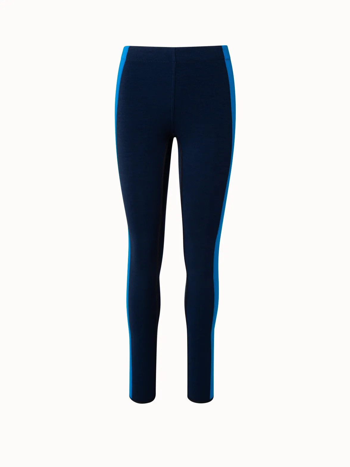 Thermal Fleece Leggings with Side Stripe
