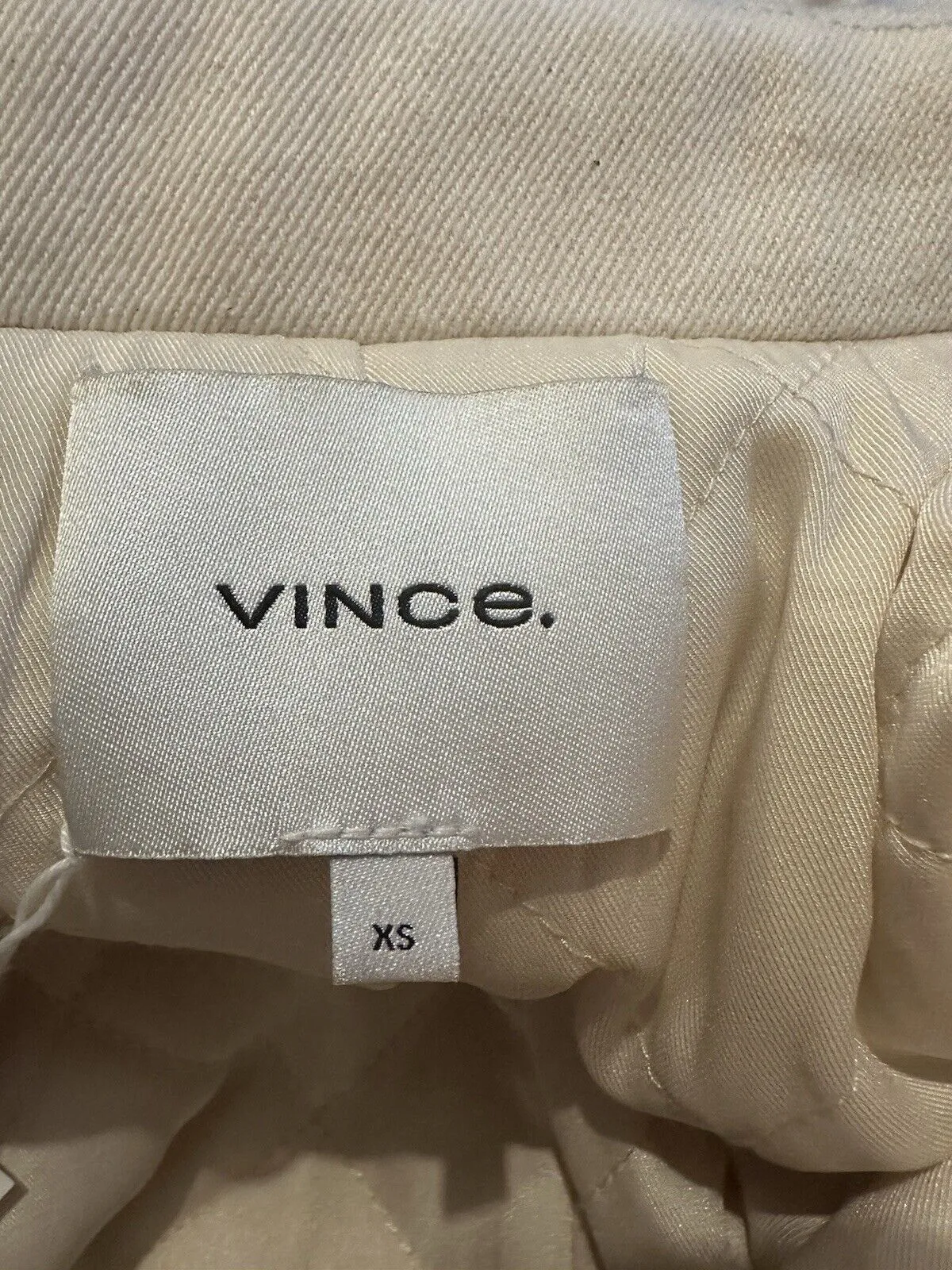 Vince cream cotton & wool belted jacket size UK6/US2