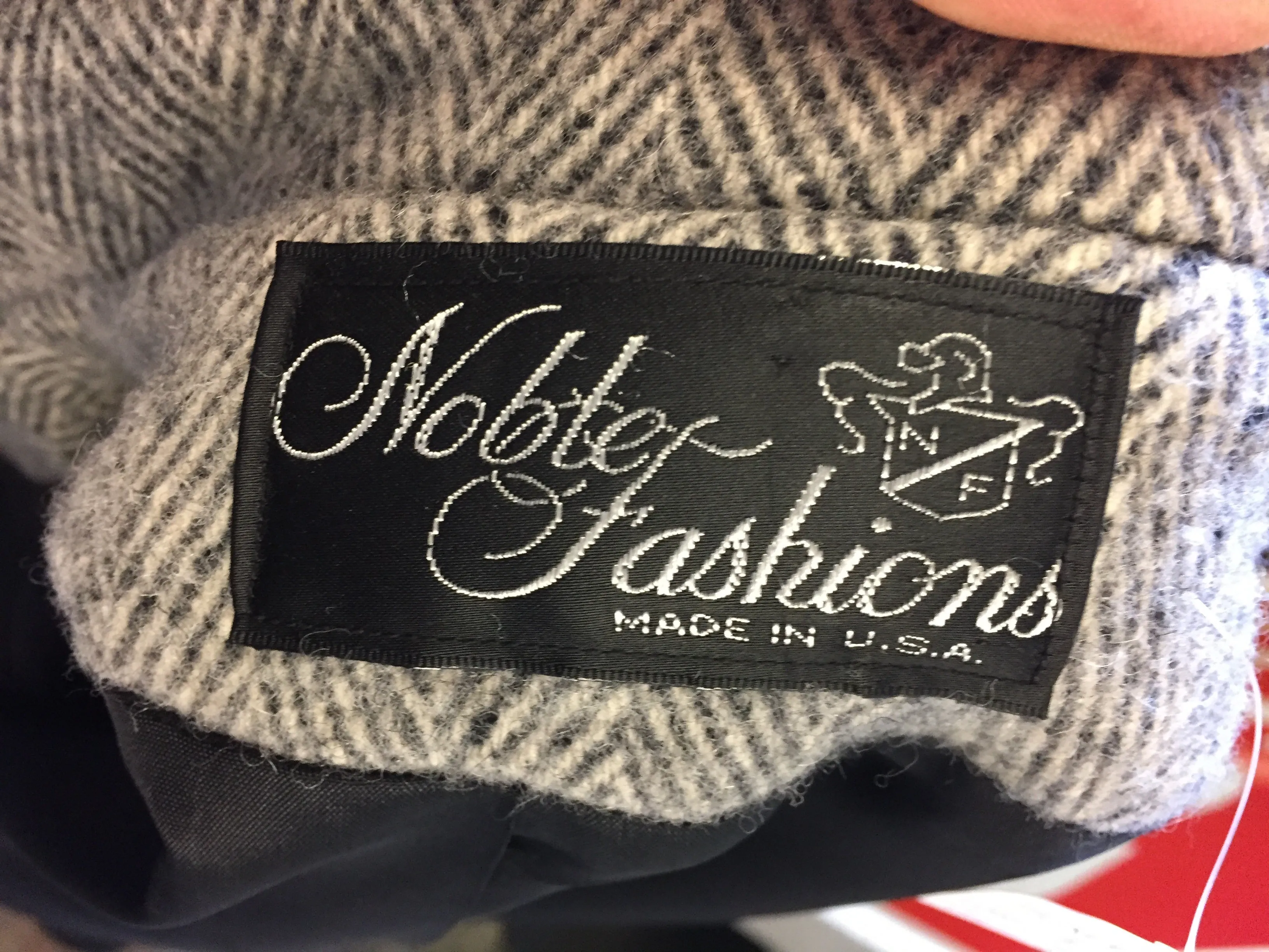 Vintage Noble Fashions Heavy Gray Wool Coat Made in The USA