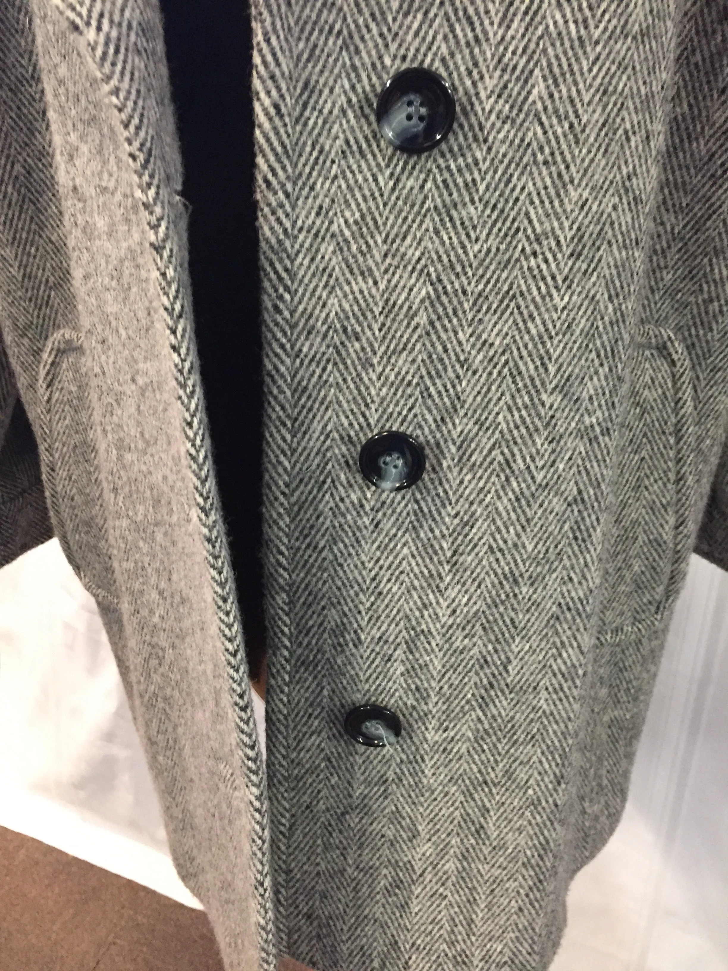 Vintage Noble Fashions Heavy Gray Wool Coat Made in The USA