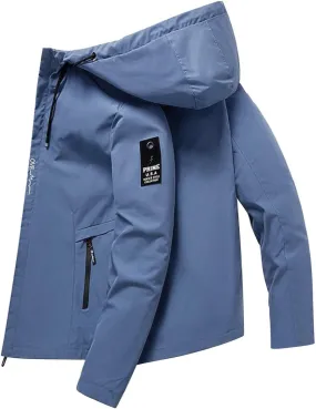 Winter Jackets for Men with Hood Full Zip Insulated Fleece Jacket Plus Size Lightwegiht Windproof Padded Coats with Pockets