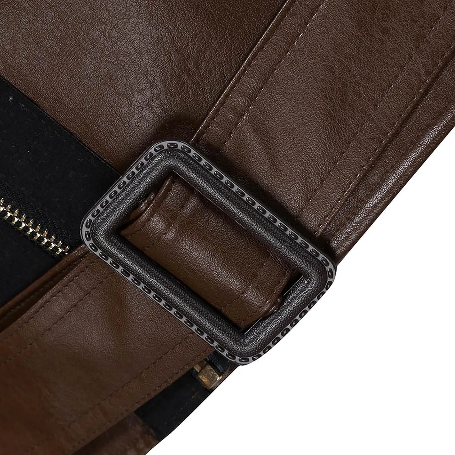 Winter Leather Jacket for Men Sherpa Lined Full Zip Lapel Fur Collar Jackets Casual Cropped Warm Fleece Cardigans Coats