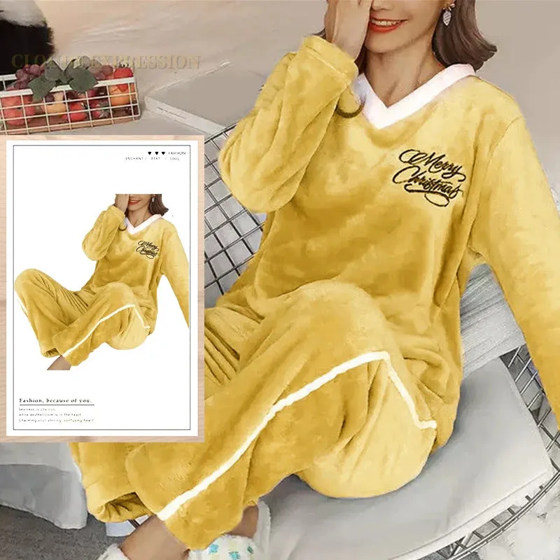 Winter Warm Fleece Loungewear - Stay Comfy
