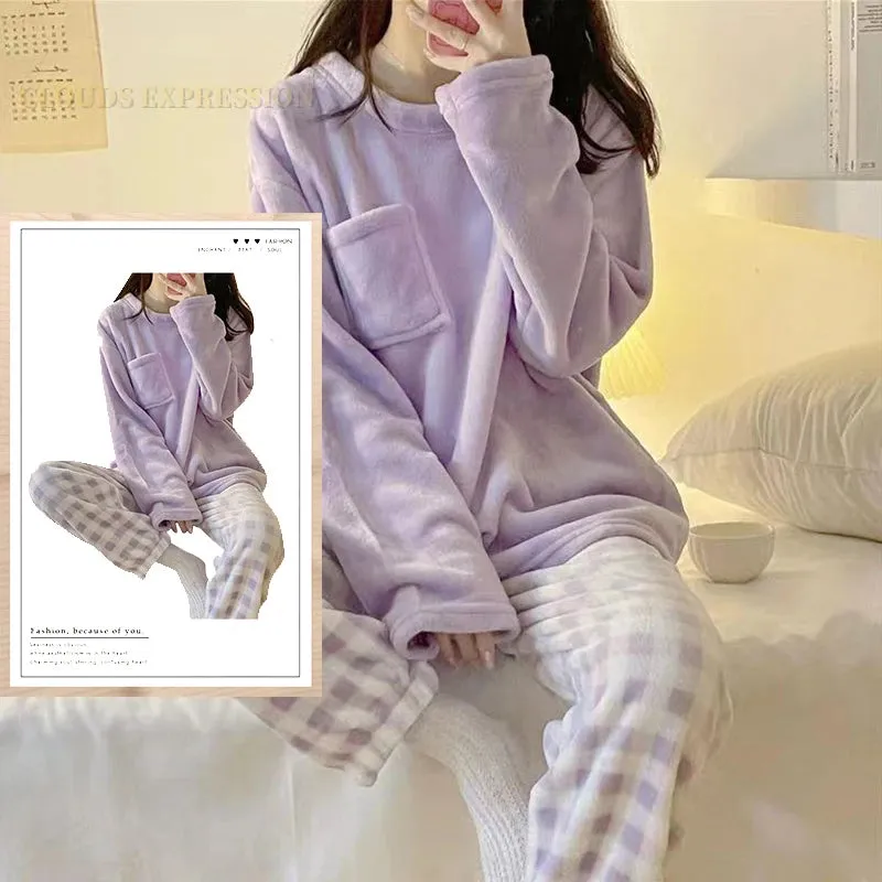 Winter Warm Fleece Loungewear - Stay Comfy