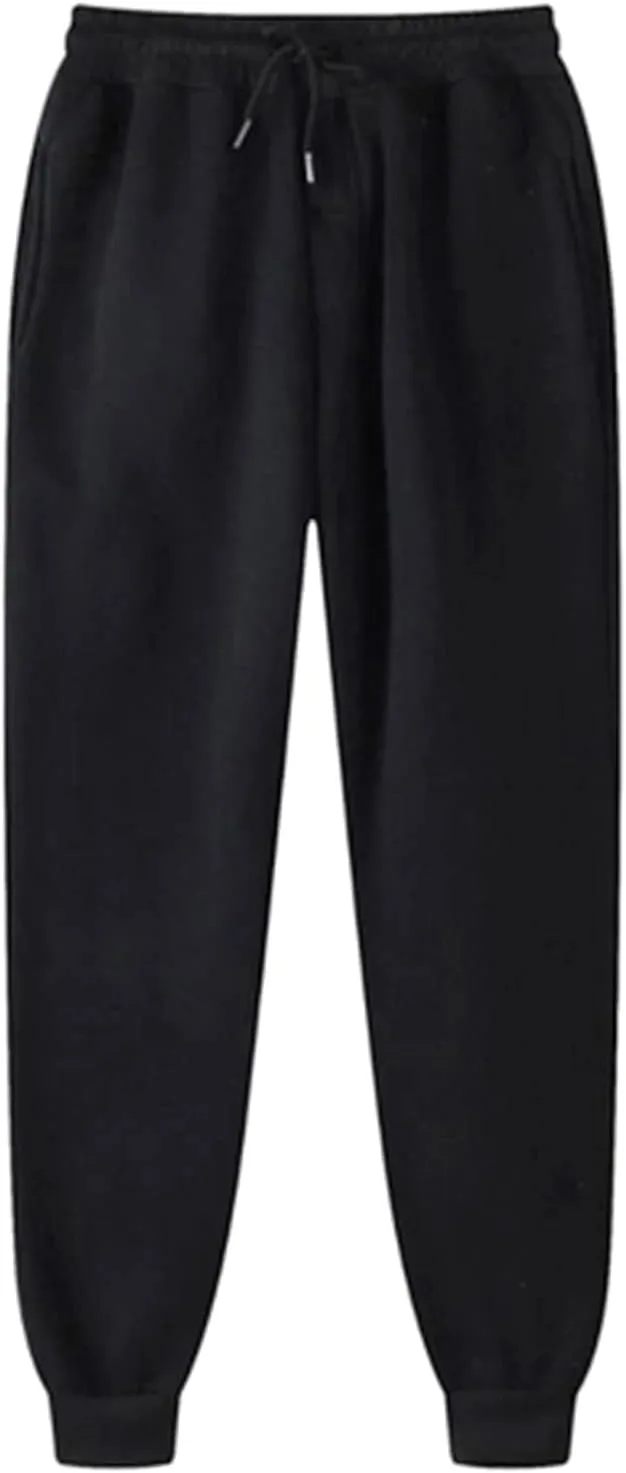 Women Winter Sweatpants Sherpa Fleece Lined Pants Warm Hiking Pants Drawstring Waist Joggers Thick Sweatpants Trousers