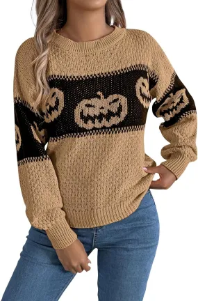 Women's 2024 Fall Fashion Turtleneck Long Sleeve Striped Ribbed Knit Loose Pullover Sweater Tops Crewneck Cozy Tops