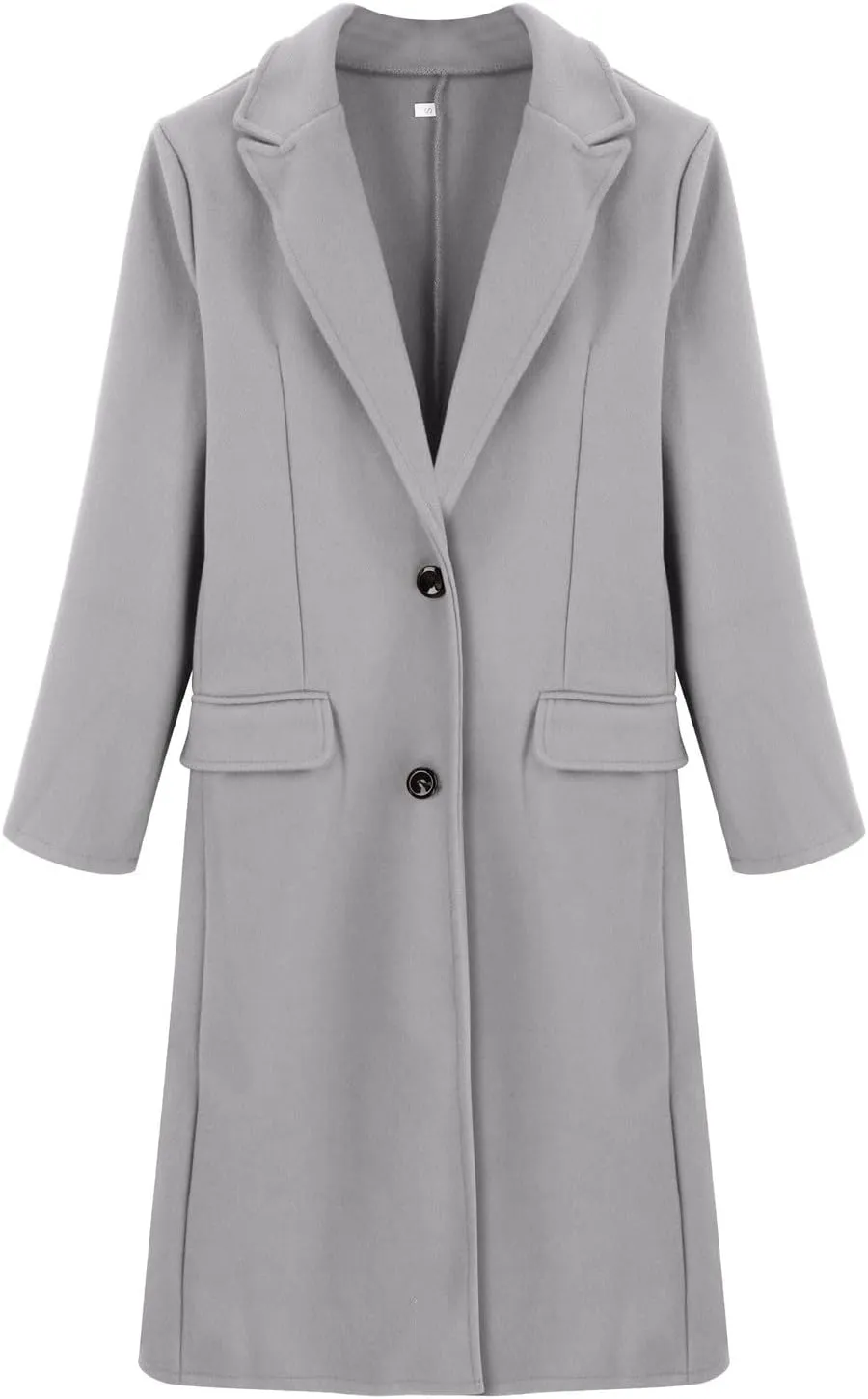Women's Notched Lapel Collar Double Breasted Elegant Coat Casual Fashion Over Coats Winter Thermal Long Jackets