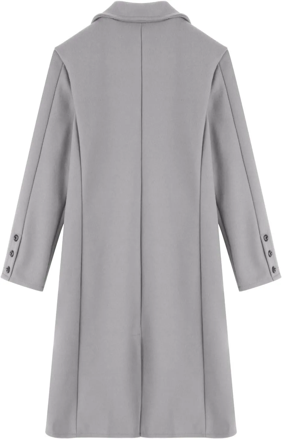 Women's Notched Lapel Collar Double Breasted Elegant Coat Casual Fashion Over Coats Winter Thermal Long Jackets