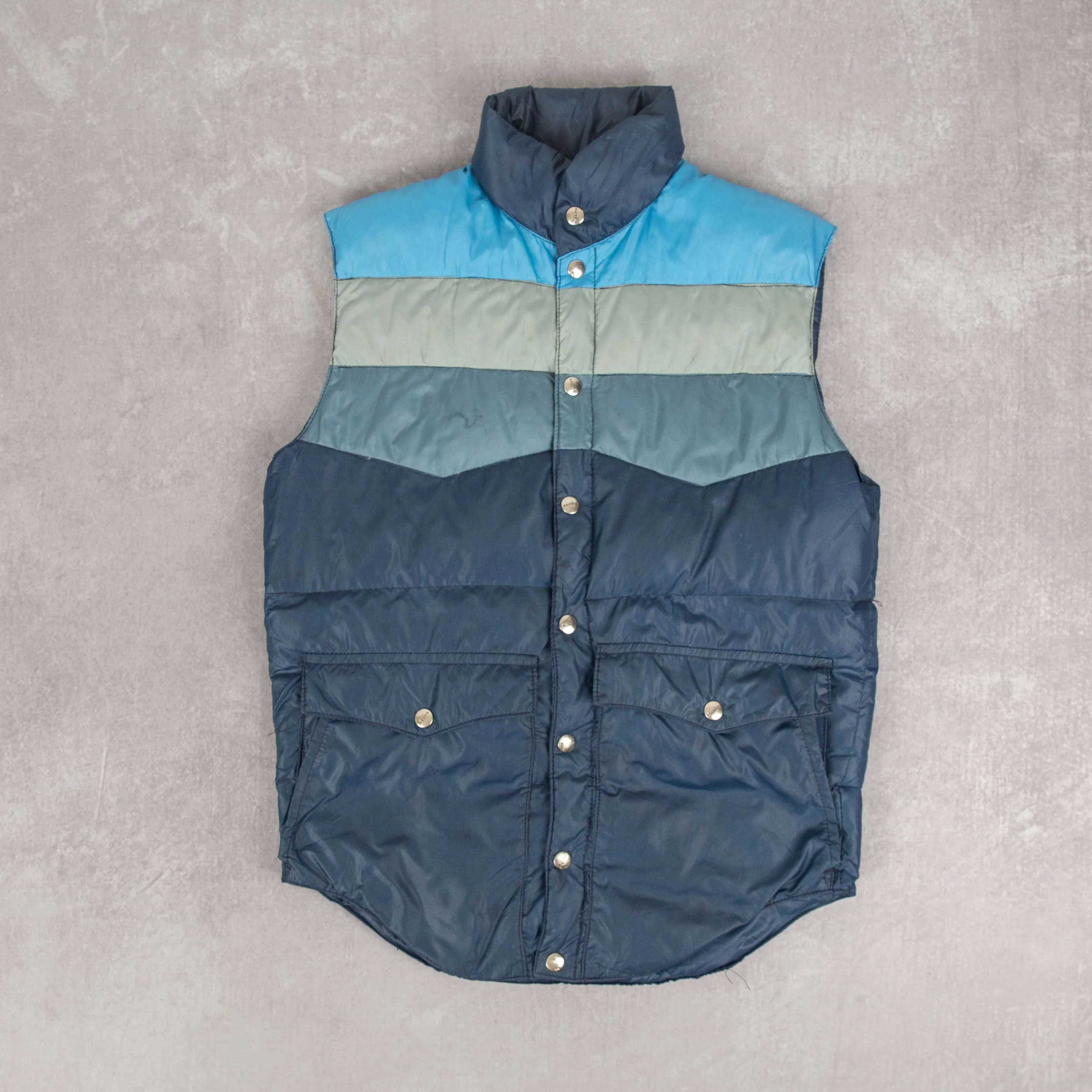WOMEN'S VINTAGE 1980S PUFFER GILET JACKET - LARGE